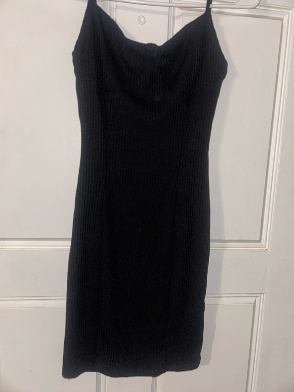 Sleek Black Slip Mini Dress with Cowl Neck